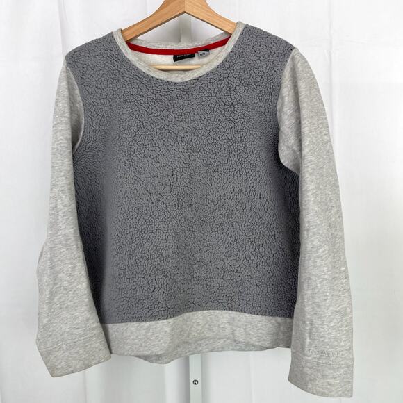 MARMOT Womens Size M Sherpa Crew Neck Sweatshirt Pullover Gray - Picture 1 of 9